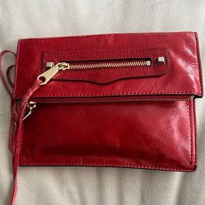 Red leather Rebecca Minkoff bag with dustbag - crossbody or clutch